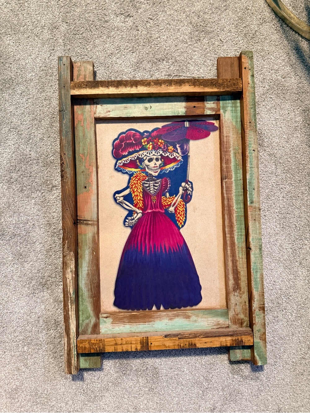 Rustic Catrina Día de los Muertos Wooden Wall Art 15x23